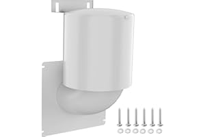 MOGSEEK Dryer Vent Cover 4 inch UV Resistant with Screws and Washers Necessary for Installation, Outdoor Dryer Vent Seal Natural Energy Saving, Clothes Dryer Replacement Vents(White)