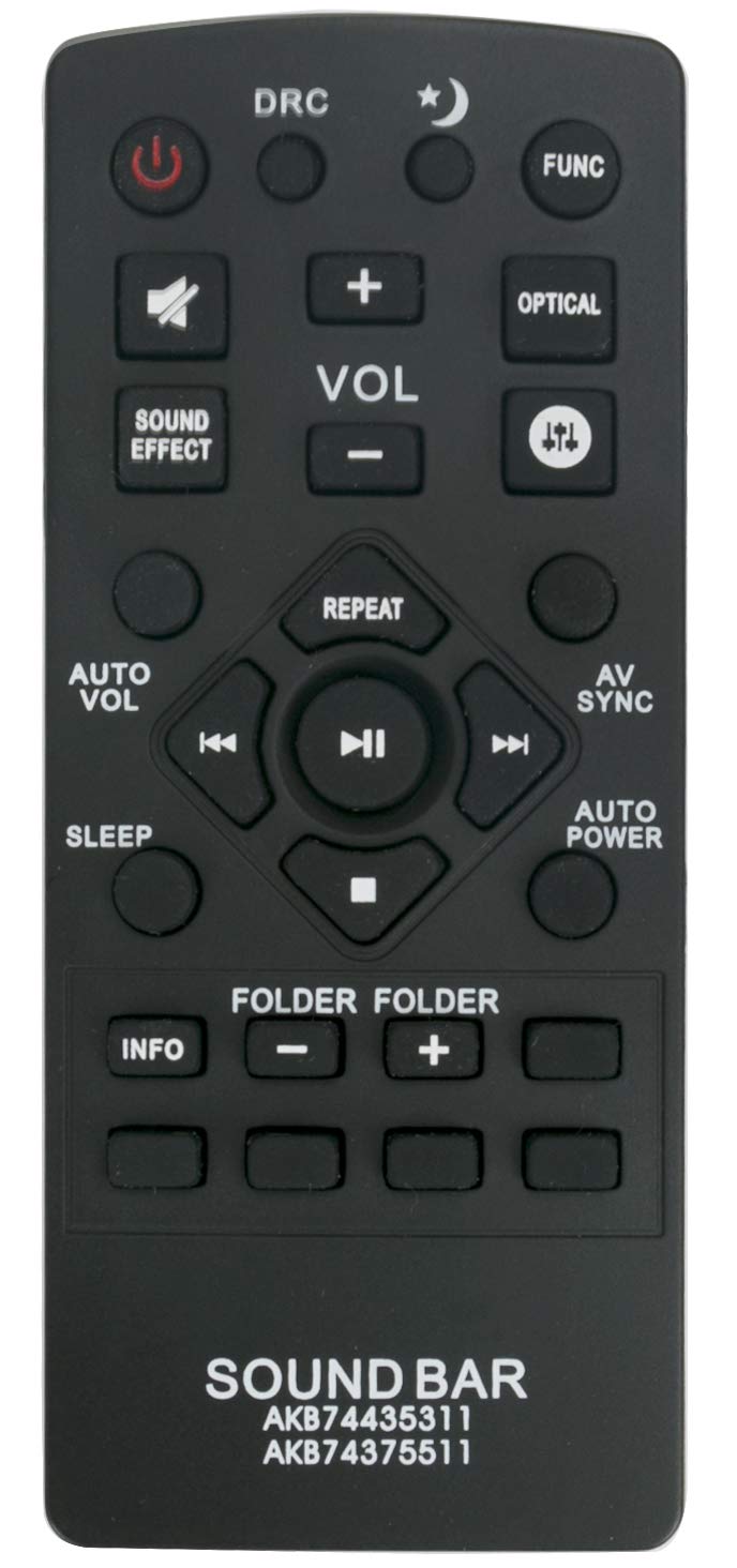 ALLIMITY AKB74375511 Remote Control Replaced for LG Sound Bar LAS750M LAS751M LAS855M LAS950M LAC850M LAC950M LAC955M