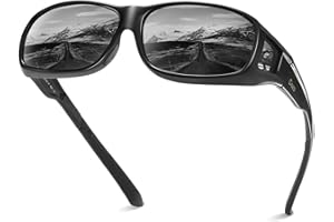DUCO Polarized Wraparound Fitover Glasses Wear Over Sunglasses for Men Women UV Protection Sun Glasses 8954