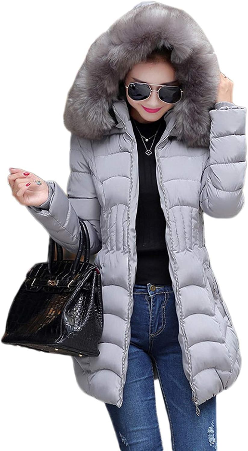 Battercake Daunenmantel Damen Winter Slim Fit Coat Seitentaschen Mit