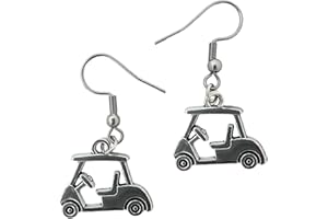MALL OF STYLE Golf Earrings for Women - Golf Jewelry - Golfball Themed Accessories - Golfball Accessories