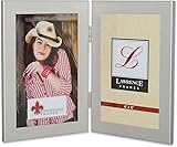 Lawrence Frames Brushed Silver 4 by 6 Hinged Double