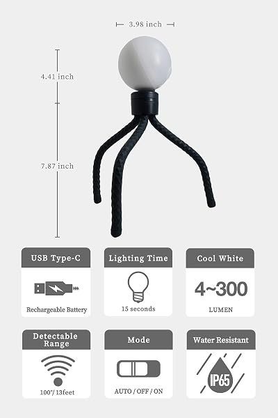 MUSASHI PORTABLE LIGHT MOTION SENSOR OUTDOOR INDOOR BATTERY POWERED SECURITY LIGHT RECHARGEABLE ANYWEHRE SENSOR LIGHT 300LM ASC-930