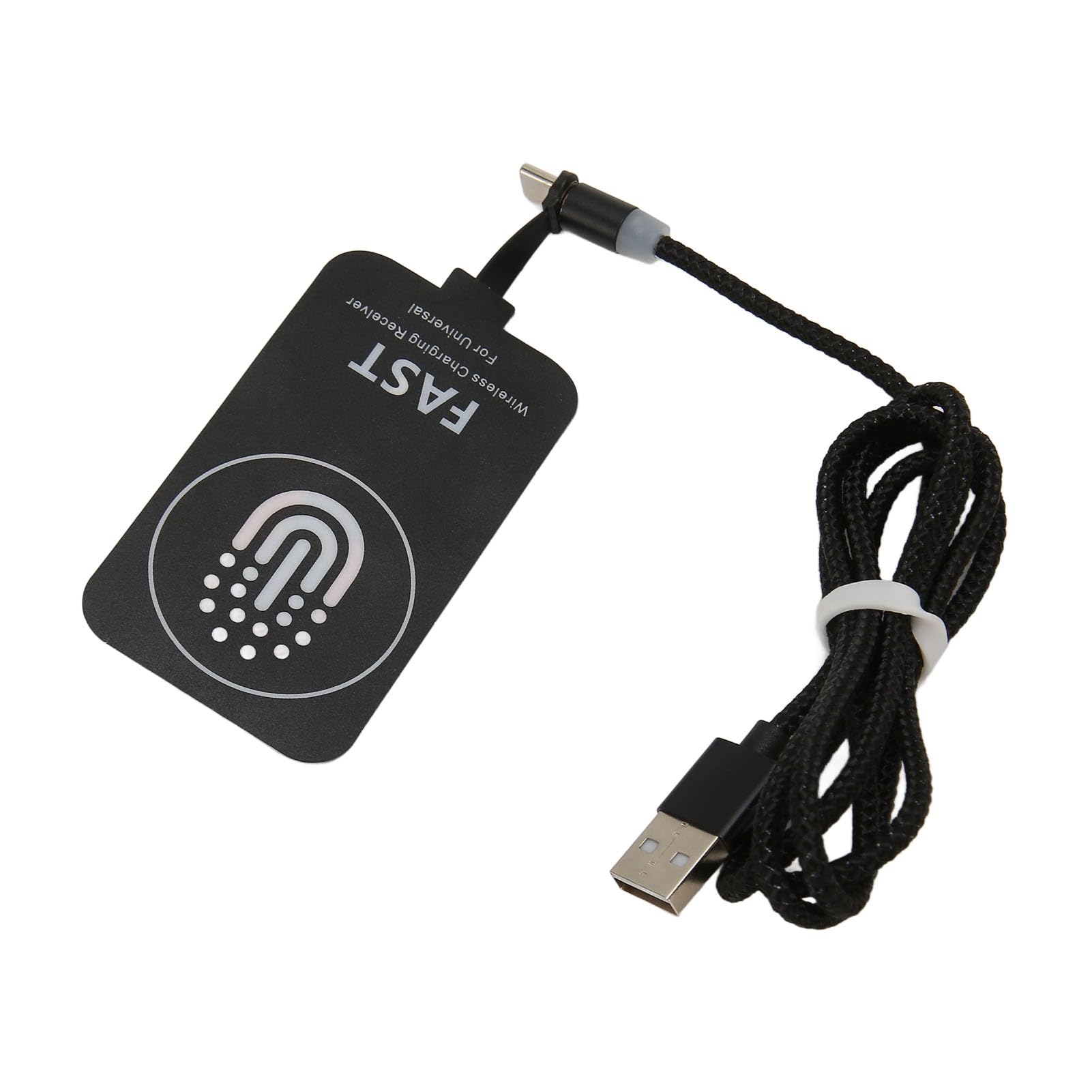 Thin Wireless Charging Receiver, Type C Magnetic Suction Dual Purpose Fast Charging Receiver 5V 2A 10W for Galaxy A51 / A20E / A20