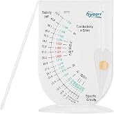 hygger Salinity Tester, Transparent Acrylic Aquarium Hydrometer Sea Specific Gravity Test Salinity Meter for Fish Tank Pond Water Saltwater Freshwater, Accurate Automatic Hydrometer