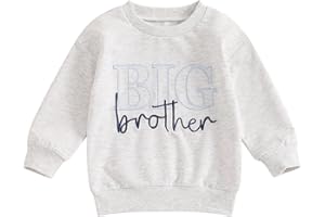 CHAUKAREAUL Sibling Matching Outfits Big Brother/Sister Pullover Long Sleeve Sweatshirt Little Brother/Sister Romper