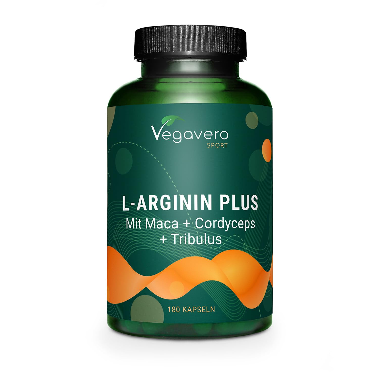 Vegavero L-Arginine Complex | with Maca, Tribulus Terrestris, Zinc, Cordyceps & Vitamin C | 180 Vegan Capsules | NO Additives, Gelatine or Bulking Agents