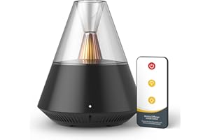 KinYiLO Essential Oil Diffuser, Modern Style Aromatherapy Aroma Diffusers with Candle Light, Fragrance Ultrasonic Cool Mist H