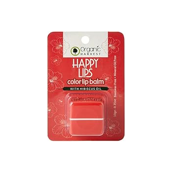 Organic Harvest Red Lip Balm With Hibiscus Oil For dry & Chapped Lips, ECOCERT & PeTA Certified, Paraben & Sulphate Free - 10gm