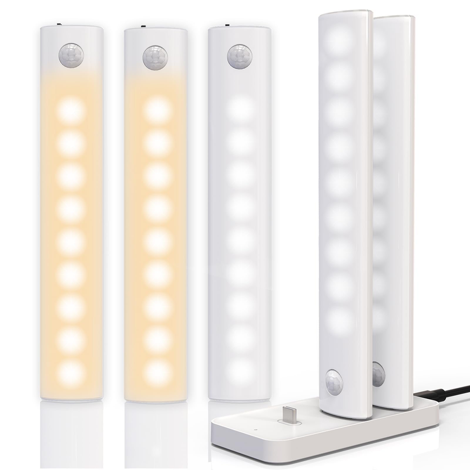 LED Closet Light with Charging Station,Under Cabinet Lights Motion ...