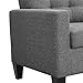 DHP Emily Upholstered Sofa Couch Living Room Furniture, Gray
