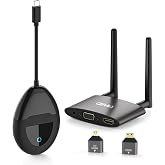 AIMIBO Wireless USB C HDMI Transmitter and Receiver 4K, Dual Transmit Ports | HDMI &amp; VGA Dual Screens, 2.4/5g Streaming Smooth Video/Audio Extender 165FT/50M for Mac,Cable Box,Phone,Tablet,Laptop,Blu-ray