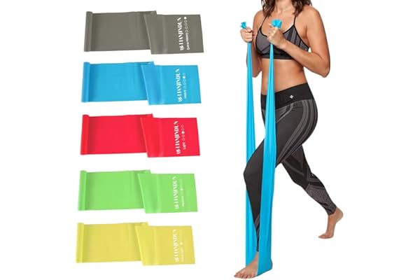 Lianjindun 5 Pcs Professional Resistance Bands. Latex-Free, Pilates Band, Work Out Bands, Stretch Bands for Working Out Women or Men, Exercise Bands Set for Pilates, Physical Therapy, Yoga