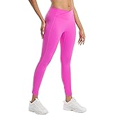 PaletteFit Crossover Workout Leggings for Women, Tummy Control V Cross Waist Yoga Pants, No Front Seam Activewear Leggings