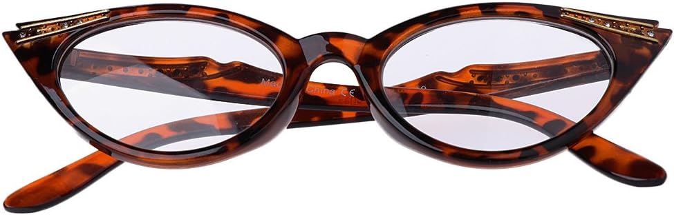 Wiffe Women Cat Eye Reading Glasses Presbyopic Eyeglass Spectacles Resin Len +1.0~+3.5 (Leopard, 2.5)