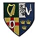 Ireland Provinces Shield Emblem Irish Coat of Arms Flag Embroidered Iron On Sew On Patch