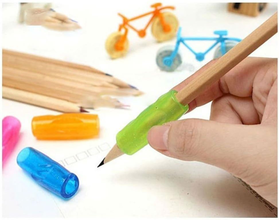 8 Pieces Soft Gel Rubber Pen Pencil Grip Writing Aid Fits Most Writing Utensils : Office Products