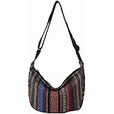 hippie cloth purses for women, cute Small hobo boho purses crescent crossbody bags, vintage aesthetic bags