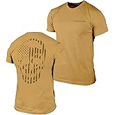 Gymreapers American Reaper Moisture Wicking T-Shirts for Men - Workout Gym Shirts - Running Athletic Tees & Dry Fit Tshirt