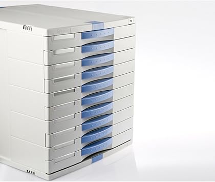 Amazon Com 10 Drawers Max Flat File Cabinet Index Key Lock Function Home Office Life Mk100 Office Products