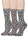 Leotruny Women’s Vintage Knit Crew Boot Socks (3pairs-assorted)