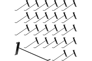 PYBTOOL 10Inch Gridwall Hooks, Grid Panel Hanging Hooks for Retail, Home, and Workspace Organization, Displays, and Storage Solutions(40Pack,Black)…