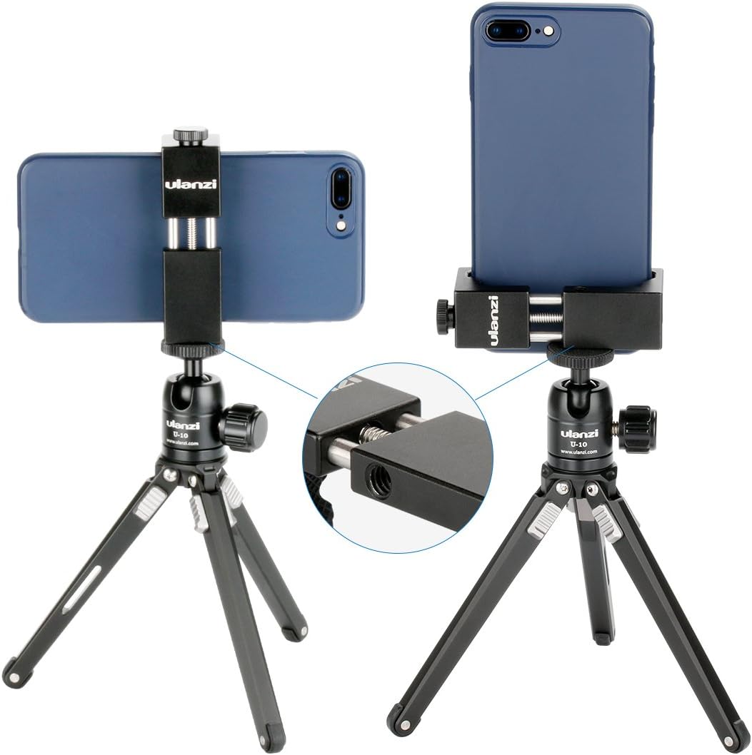 Ulanzi Iron ST-02s Aluminium Smartphone Tripod Mount Stand Adapter Vertical Shooting for iPhone X 8 plus Samsung Mobile Tripod - Image 3
