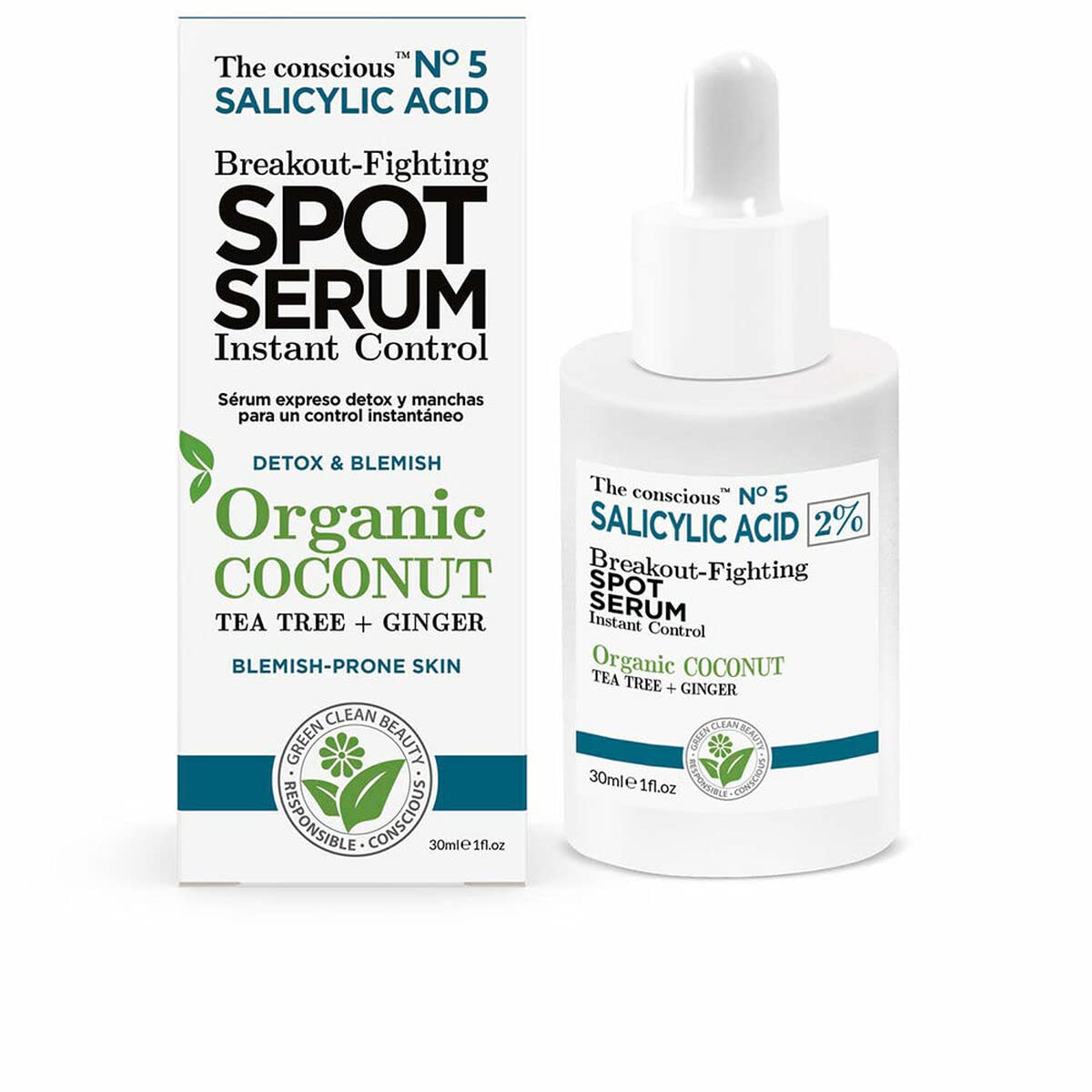 SALICYLIC Acid Breakout-Fighting spot serum Organic Coconut 30 ml