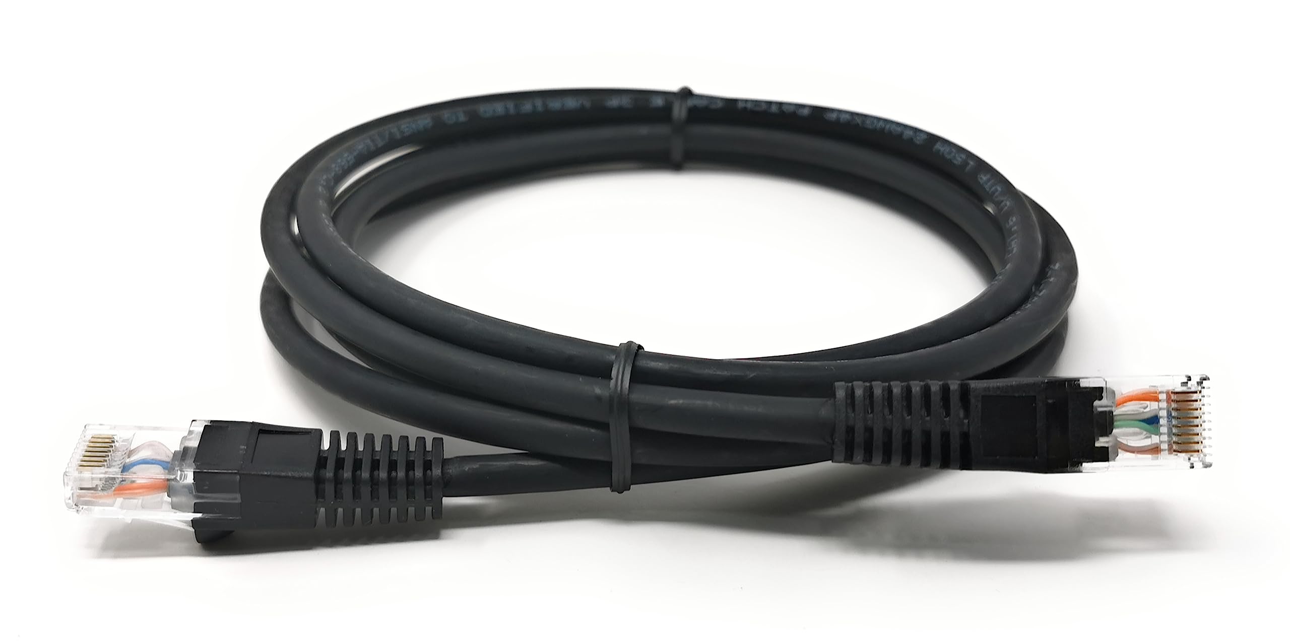 Cat6 RJ45 (UTP) Connector Ethernet Cable, LSZH Snagless Patch 24AWG Bare Copper Cores Lead for Internet, Data Transfer, Router, Modem, CCTV, Smart TV, PC, Laptop (3m, Black)