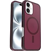 OtterBox iPhone 16 - Symmetry MagSafe Case - Ultra-Slim - Raised Edges Protect Camera & Screen - Non-Retail Packaging - Clear Red