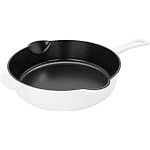 STAUB Cast Iron 8.5-inch Traditional Deep Skillet - White