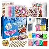 Ultimate Slime Supplies Kit for Girls and Boys - Add Ins for DIY Slime: Air Dry Clay, Pigment Powder, Fishbowl Beads, Foam Beads, Nail Slices, Glitter Stars, Fake Sprinkles (Glue Not Included)