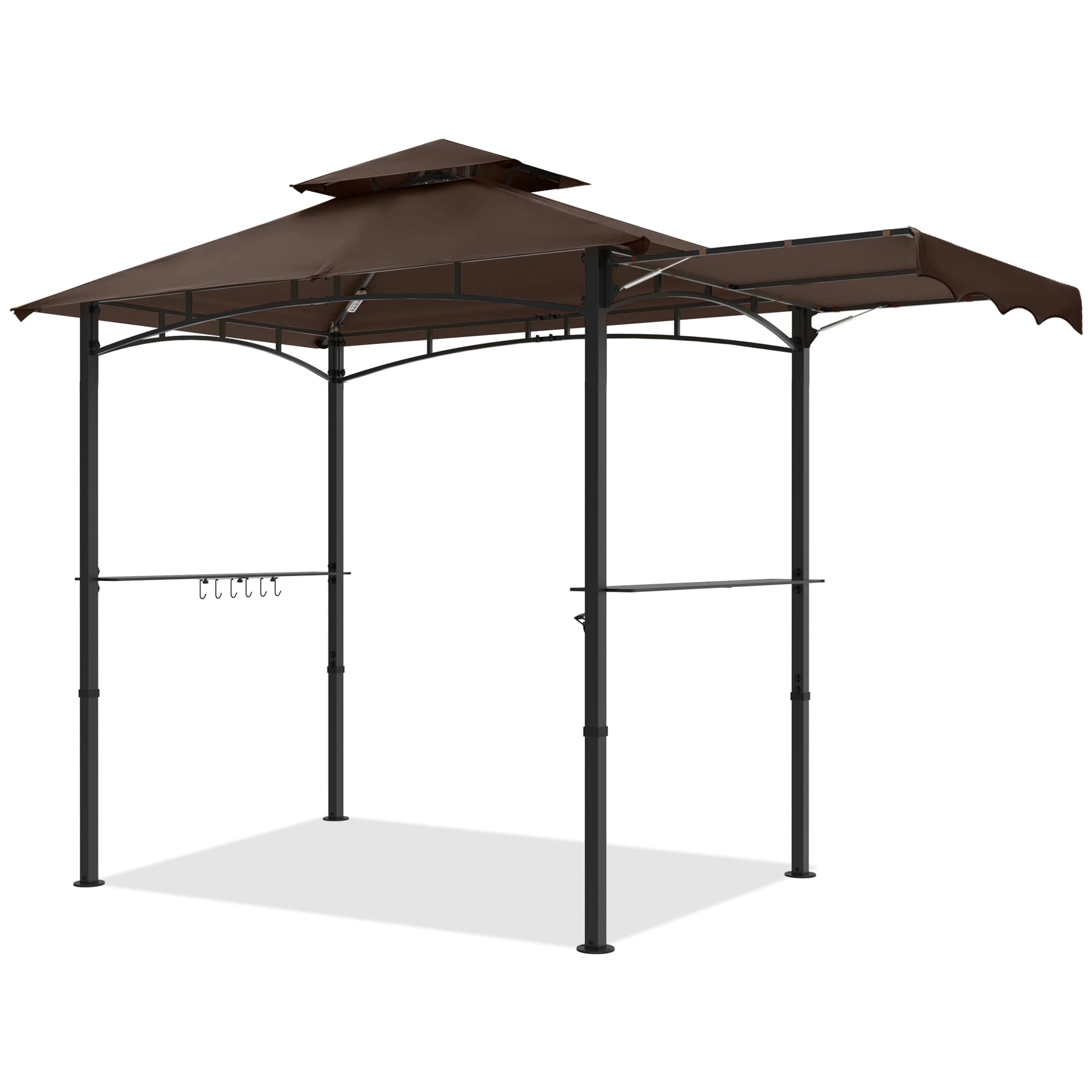 Photo 1 of ***Damaged supports***
MASTERCANOPY 11 x 5 Grill Gazebo with Extra Side Awning Outdoor BBQ Gazebo with 2 LED Lights for Patio Party Backyard Picnic(Brown)