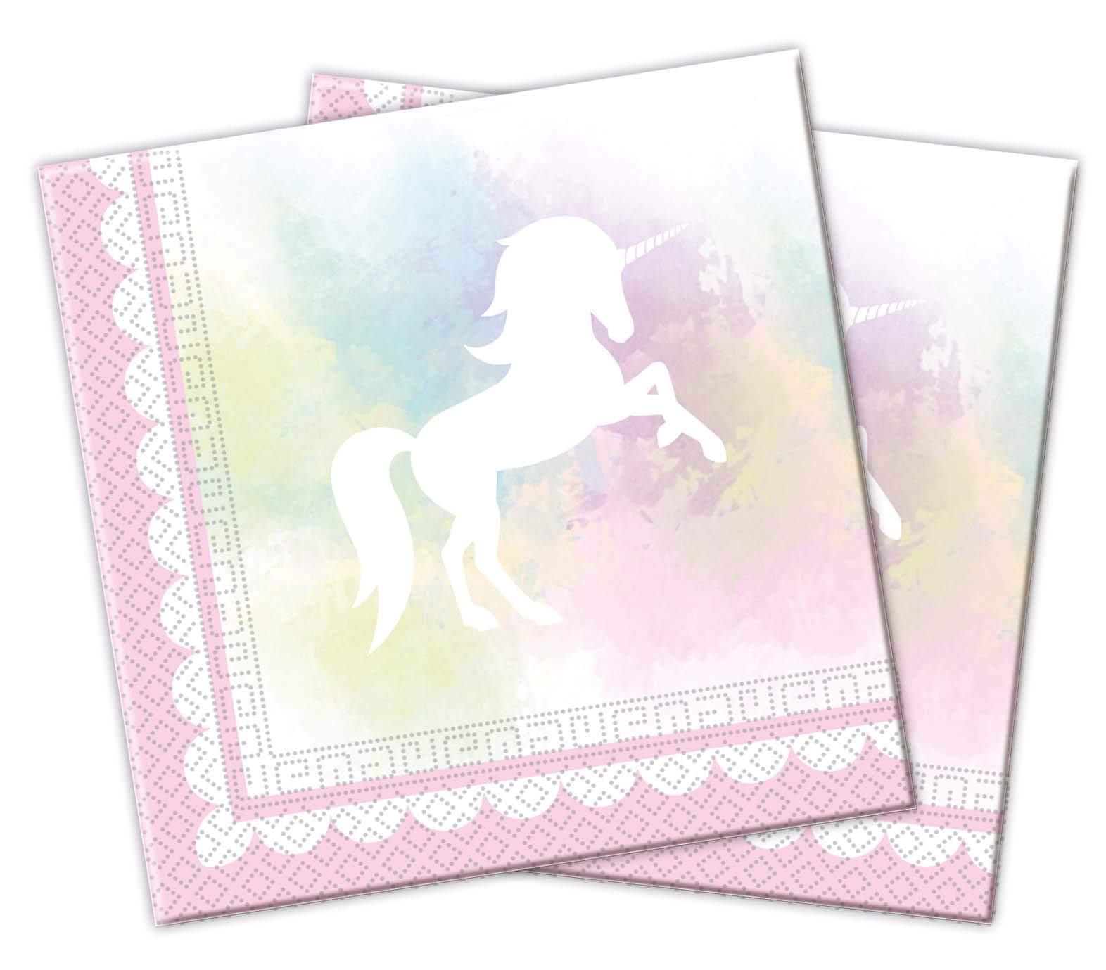 Procos Partyware 10050760 PR89342 Napkins, Pink,33 x 33 cm