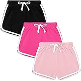 BOOPH 3Pc Girls Athletic Shorts Active Running Dolphin Shorts