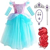 TYHTYM Princess Costumes Little Girls Dress Up Cosplay Fancy Halloween Christmas Party 2-13T
