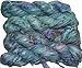 Sari Pure Silk 100g Ribbon Yarn Multi Recycled Sari Silk Ribbon Yarn Aqua Purple