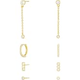 Amazon Essentials Bezel Earring Set