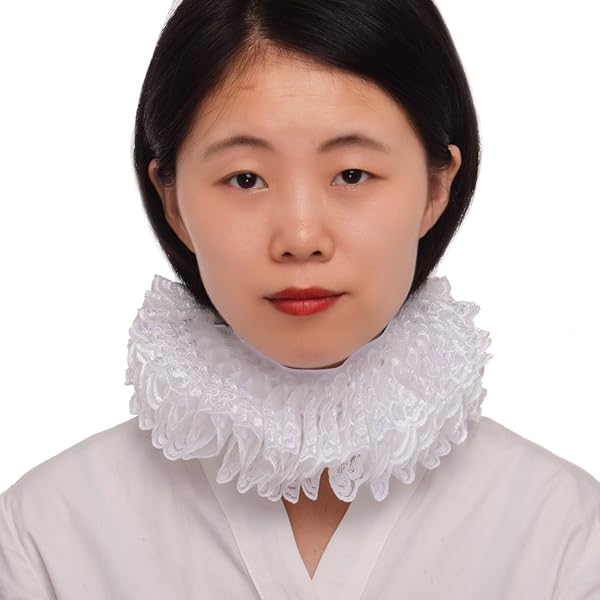 BLESSUME Colonial Lace Jabot Cuffs Set – Spitzen-Jabot Mit Manschetten Für Kostüme & Cosplay