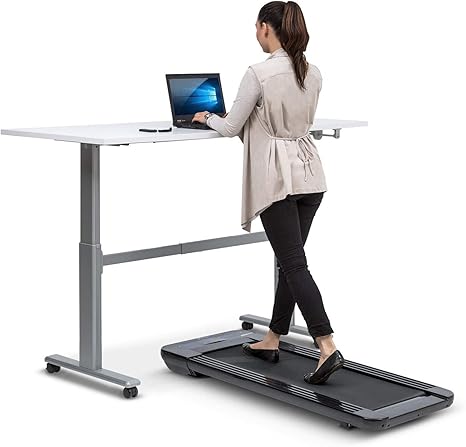 Capital Sports Workspace Go Laufband Tischlaufband Office Cardio Leistung 350 Watt Ultraflach Mit Nur 11 Cm Hohe Nur 25 Kg Leicht Slow Running Bis 6 Km H Laufflache 360 X 1000