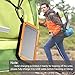 Solar Charger, BESWILL 8000mAh 3 USB Ports and 21 LED light Portable Solar External Battery Power Bank Phone Charger for iPhone, iPad, Samsung, Android and other Smart Devices（Orange)