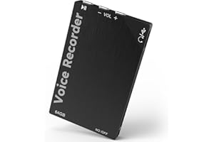 YEGCAW 64GB Digital Voice Recorder Voice Activated Recorder for Lectures Meetings - 768 Hours Sound Audio Recorder Dictaphone Recording Device with Playback,MP3 Player