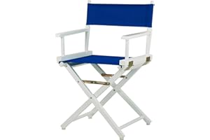 Casual Home 18" Director's Chair White Frame with Royal Blue Canvas