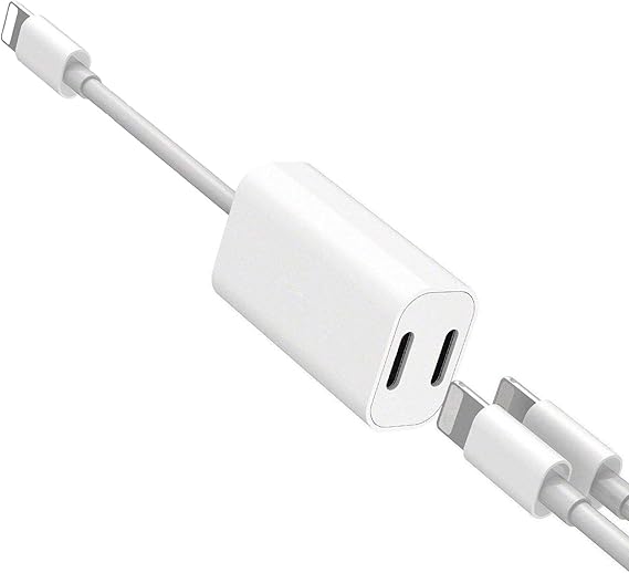 [Apple MFi Certified] Dual Lightning iPhone Splitter, 2 in 1 Dual