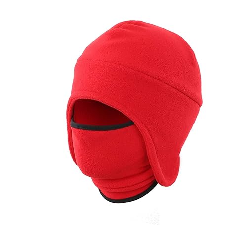 LLmoway Men Winter Windproof Fleece Beanie with Mask Warm Earflap