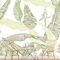 Wall Mural Flowers and Leaves Removable Self-Adhesive Wallpaper Wall Decoration for Bedroom Living Room - 66x96 inches