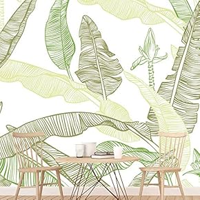 signwin Wall Mural Flowers and Leaves Removable Self-Adhesive...