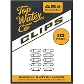 Top Water Co. Fishing Speed Clips Stainless Steel (Multiple Sizes) | sizes, break strengths, pack counts, stainless steel details, quick lure changes, freshwater/saltwater use