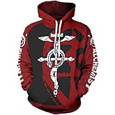 Vioyrie Adult Edward Elric Sweatshirt Fullmetal Alchemist Costume Couples 3D Printed Hoodies Pullover Zipper Coat Jacket