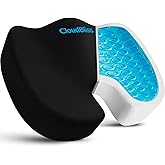 CloudBliss Gel Seat Cushion - Cooling Gel Enhanced, Memory Foam, Ergonomic Seat Cushion for Long Sitting for Office, Game, Car, Airplane (X-Large, Black)
